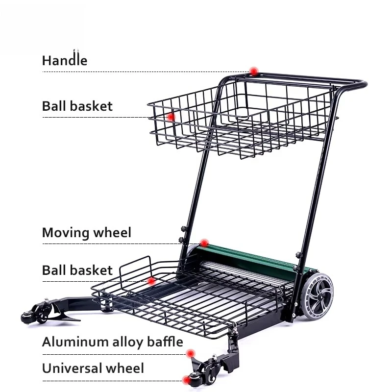 Automatic Metal Tennis Ball Picker for Universal Outdoor Sports Training Aids SIBOASI SS-S705T Black Digital Printing