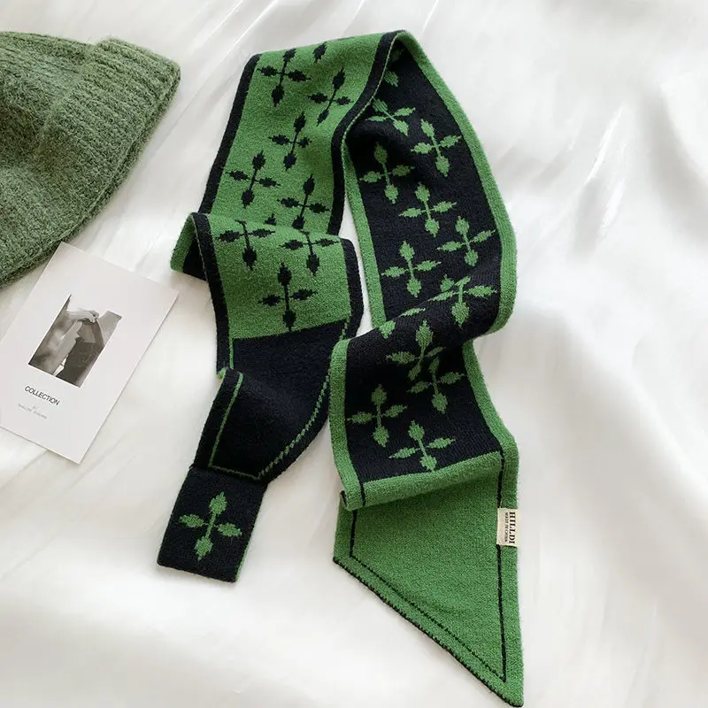 Sciarpa in maglia incrociata da donna, ghetta calda invernale in stile coreano, scaldacollo in filato di fascia alta, versatile e alla moda