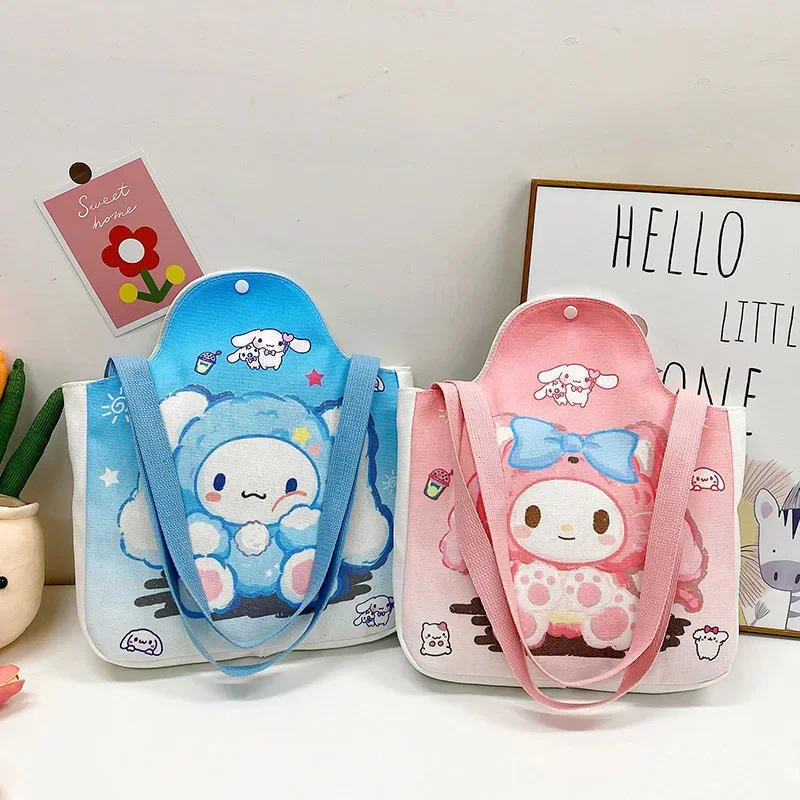 Sanrio Nieuwe Hello Kitty Kinder Enkele Schoudertas Cartoon Lichtgewicht Schattige Crossbody Mode Meisje Clow M Draagbare Trendy Tas