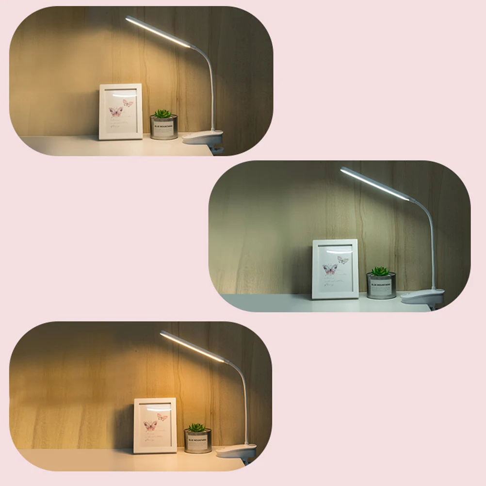 

Clip-on Desk Lamp Eye Protection Light Dimmable LED Touch Sensor 3 Color Temperature Reading Book Light Table Lamp Beside Night