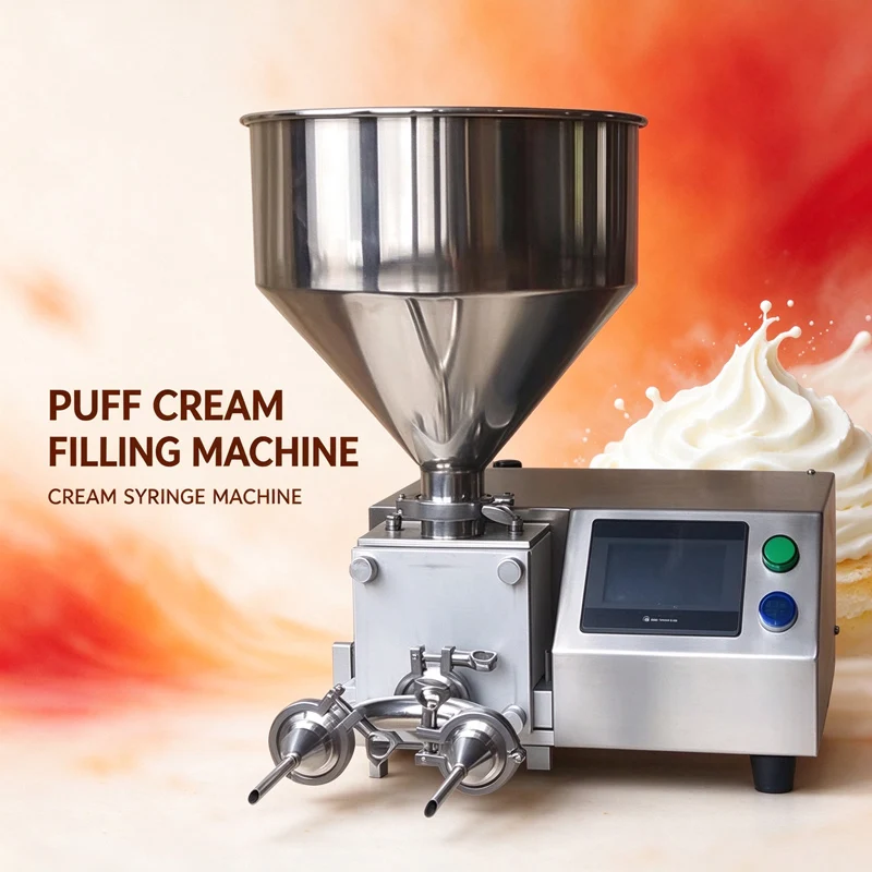 Dessert Injecting Machine Automatic Quantitative Cream Filling Machine Puff Donut Cake Bread Cheese Stuffing Injecting Machine