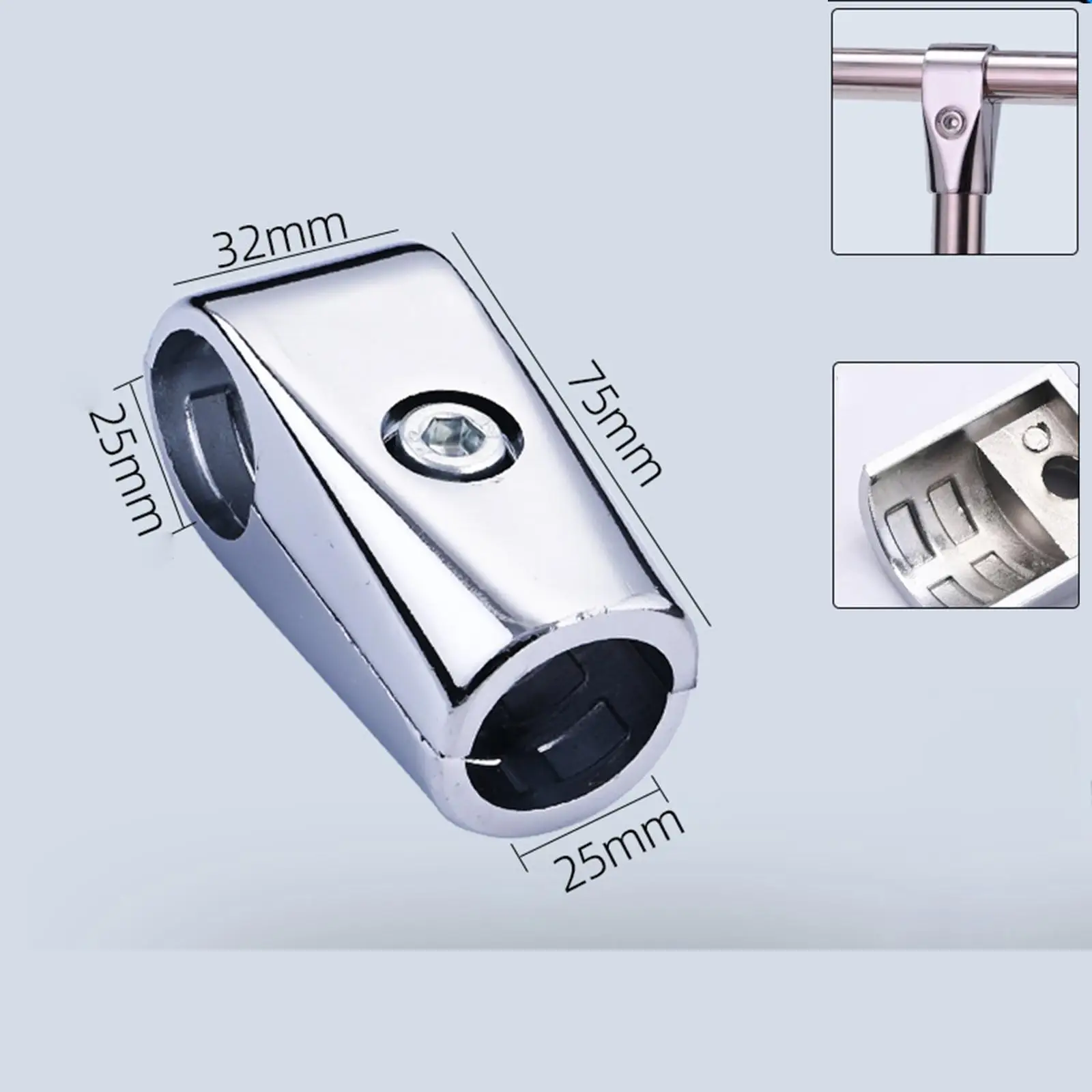 Tee Tube Pipe Connector Inner Dia 0.98 inch Coupling for Scaffold Fence Shed