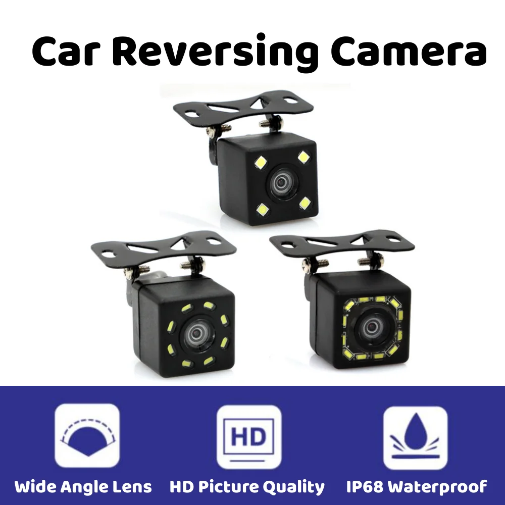 Car Rear View Camera Universal 12 LED Night Vision Waterproof 170 Wide Angle HD Color Image AHD Backup Reversing Camera