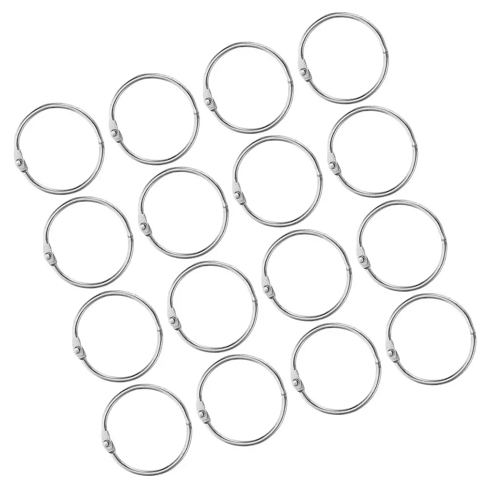 20 Pcs Loose Leaf Office Crafts Key Ring Binder Rings Clips Book Rings MultiUse Book Binder Home School