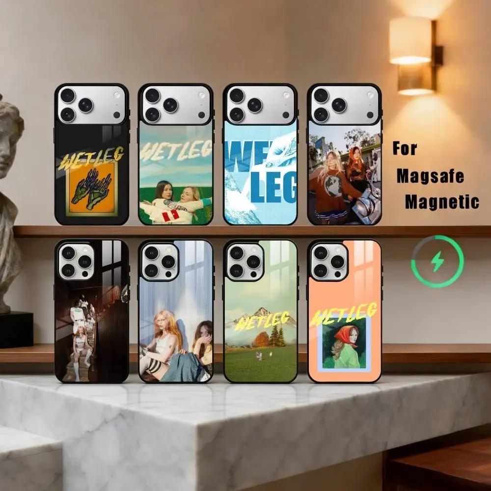 

Independent rock W-Wet L-Leg Band Phone Case For iPhone 17,16,15,14,13,12,Plus,Pro,Max for Magsafe Magnetic Wireless Charging