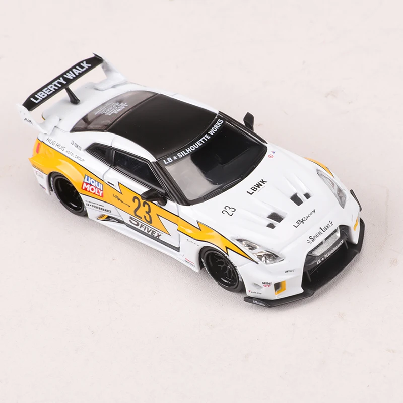 LB-Silhouette يعمل 35gt-rr سبيكة نموذج سيارة ، مقياس 1:64