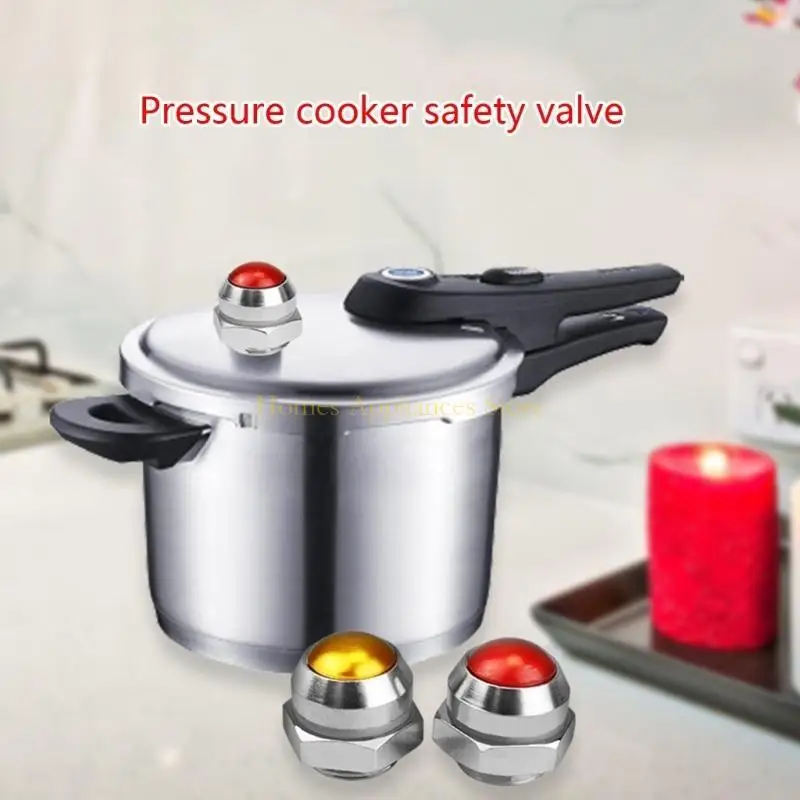 D0AB 2 Pcs Pressure Cooker Small Red Safety Limiting Relief Air Stopper Pressure Cooker Accessories Easy to Use