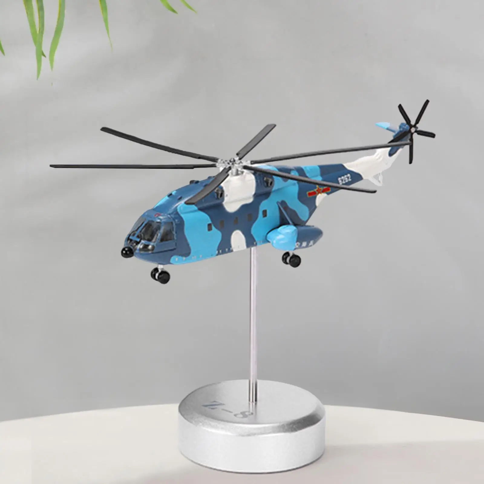 1/144 Scale Aircraft Display Stand with Stand Helicopter Zinc Alloy Aircraft Model for Table Shelf Office Desktop Birthday Gifts