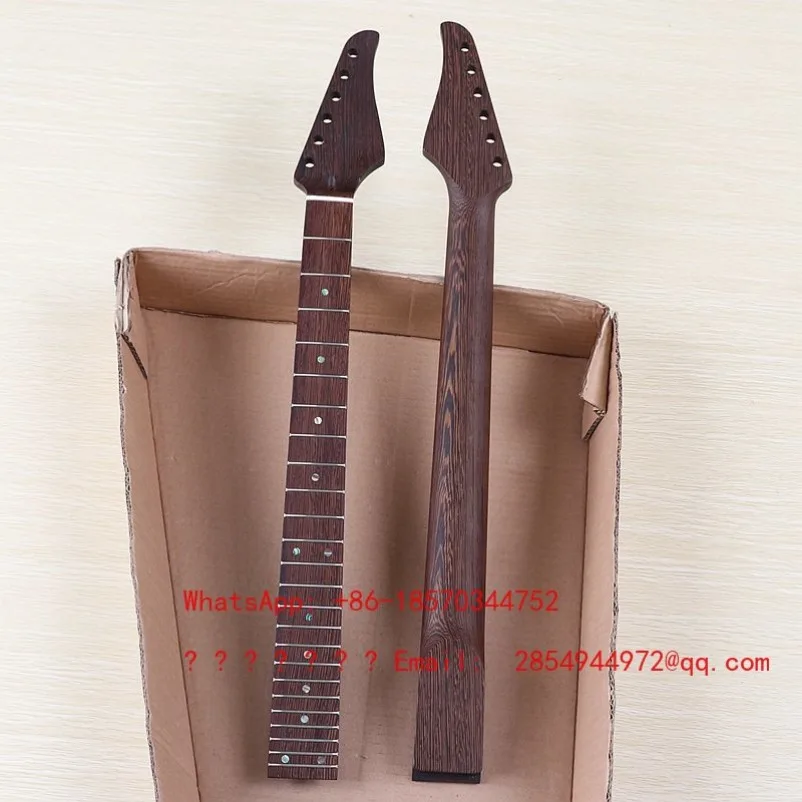 

24 Frets Electric Guitar Neck, Chicken Wing Wood, Rosewood Fretboard, for ST Style Guitar DIY Upgrade & Repair
