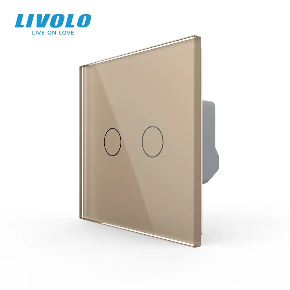 Imagem -03 - Livolo-eu Interruptor de Parede Sensor de Toque Padrão Gang Way Sensitive Control Painel de Cristal Temperado para Home Improvement