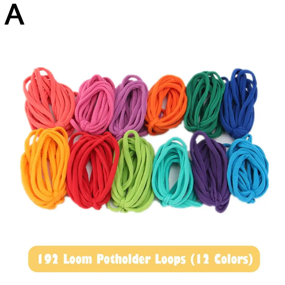 Elastic Rope Weaving Toys For Children's Puzzle Sturdy Frame Potholder Loom Making Kits Portable Box And Craft Loops F5L4