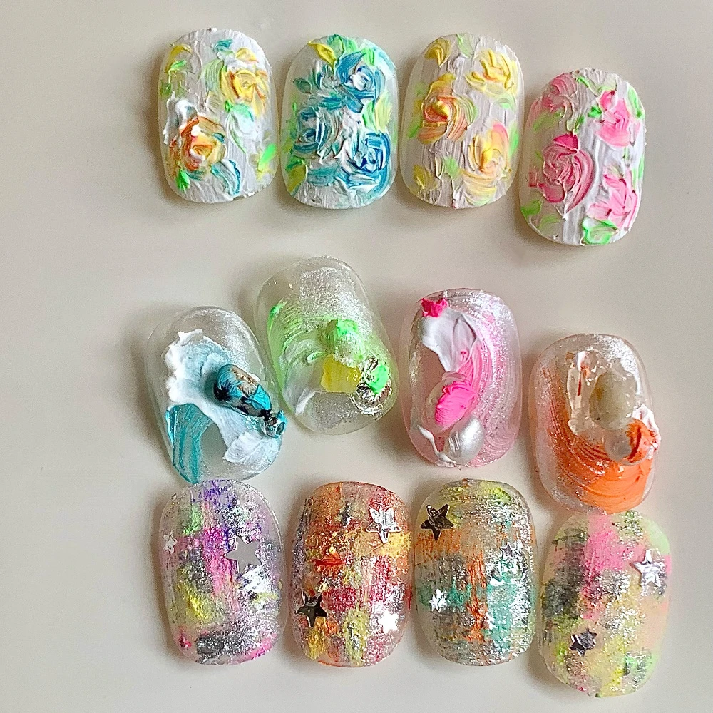 20Color Fluorescent Pat Painting Nail Polish Gel High Saturation Popular Semi-Solid UV/LED Nail Polish Gel Special for Manicure