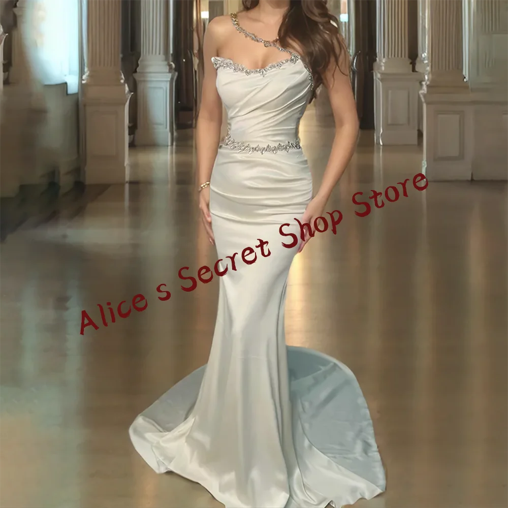 

Classic Satin Sweetheart Beading Mermaid Formal Evening Dresses Birthday Party Prom Gowns Customized