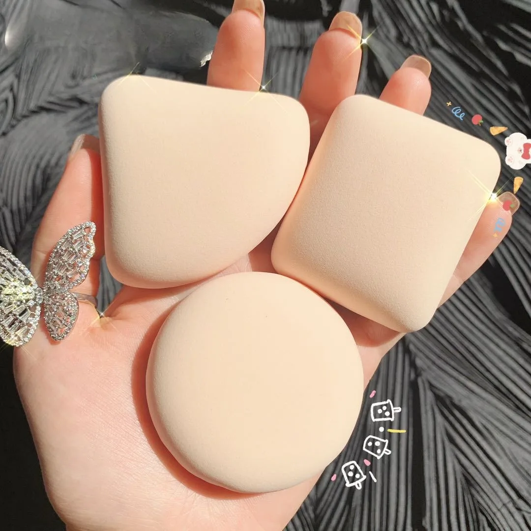 3Pcs Makeup Puff Set Soft Dry Wet Combined Cosmetic Sponge Cushion Puff Foundation Cream Blender Makeup Tools Accessories