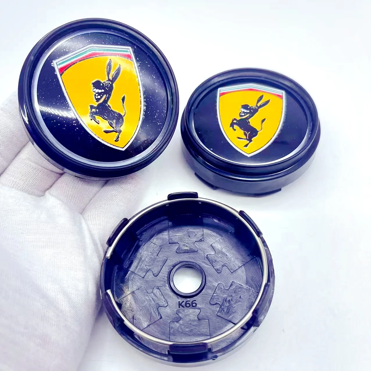 4pcs 66mm New Funny Spoof Prank Donkey Car Wheel Center Hub Rim Cap Styling Cover Donkey Emblem Badge Covers Styling Accessories
