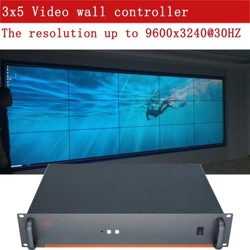 

3x5 Video Wall Controller,The Resolution Up to 9600x3240@30HZ,Video wall Processor Splicing For 15 Units ,TK-GT0315