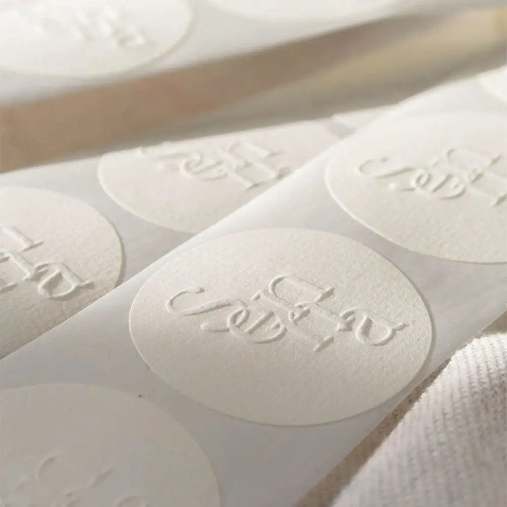 Custom self-adhesive logo 3D sticker label texture concavoconvex multiple color shapes luxury perfume candle packaging label