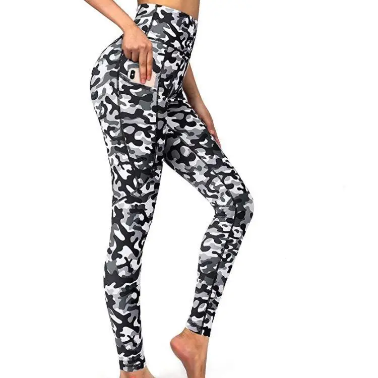 Printed Women's Running Fitness Yoga Leggings Tummy Control Butt Lifting Small Footed Pants Polyester 100% Ladies Fashion