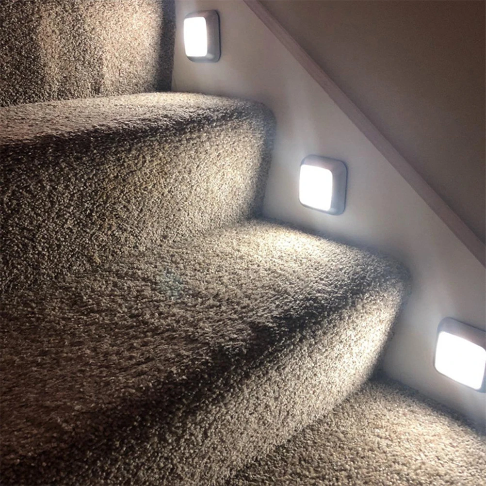 

1pc Led Sensor Night Light For Home Wardrobe Kitchen Stairs Camping Tent Outdoor Lighting Compact Easy Install Human Body