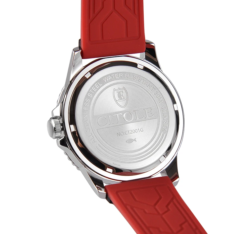 CITOLE Couple Watch Men's Model Quartz Movement Tungsten Steel Band Black Dial Water-Resistant