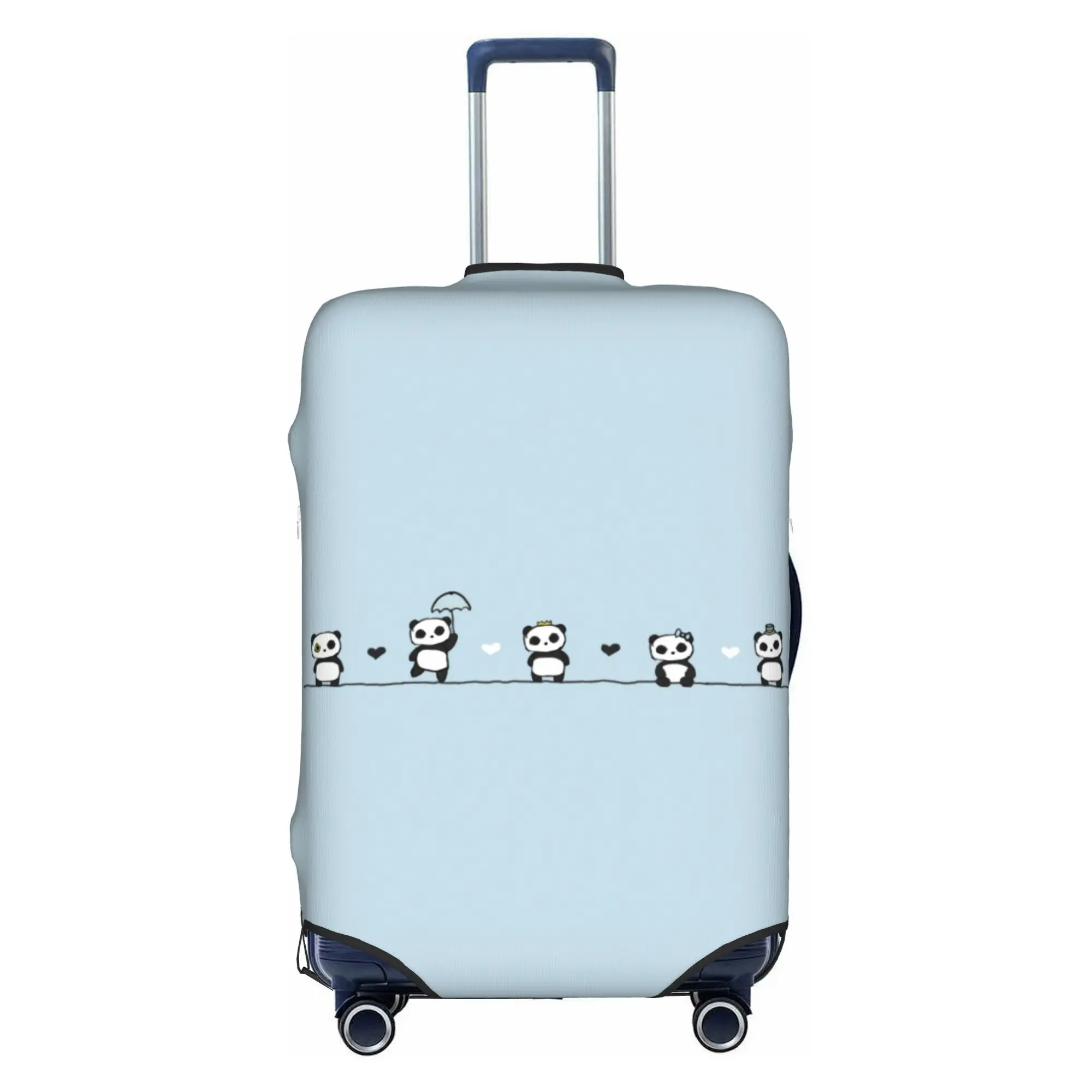 Custom Fashion Pawsome Pandas Luggage Cover Protector Elastic Nature Animal Travel Suitcase Covers
