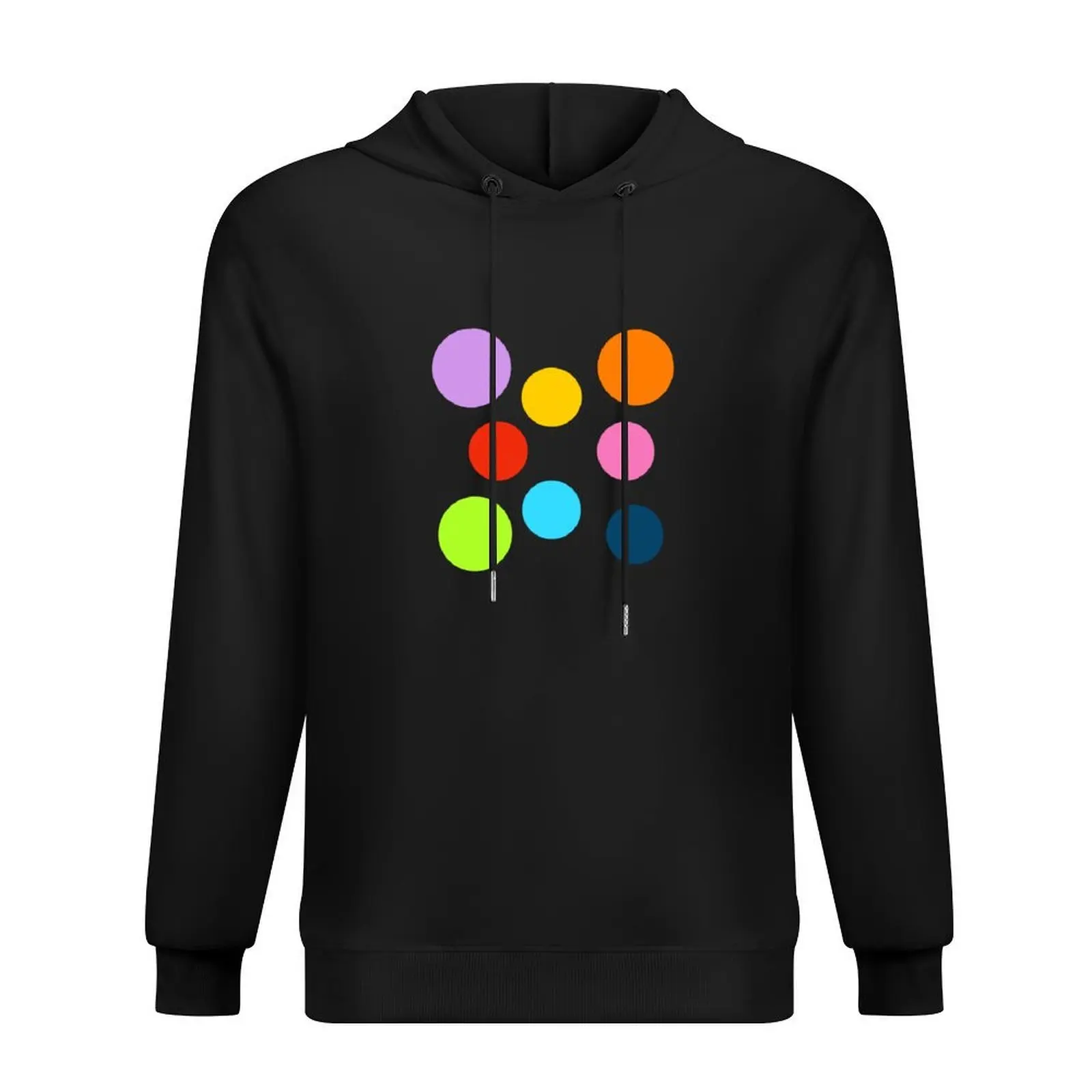 

Rainbow Polka Dots Fun Exciting Pattern Hoodie men clothing men's sweat-shirt set blouse new hooded tee