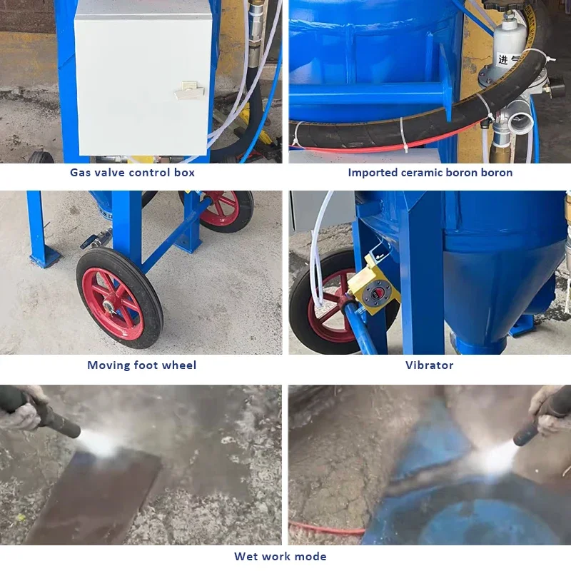 High Pressure Sandblasting Machine Surface Cleaning Machine Abrasive Blast Rust Cleaning Sand Blasting Machine Hot Sale Mexico