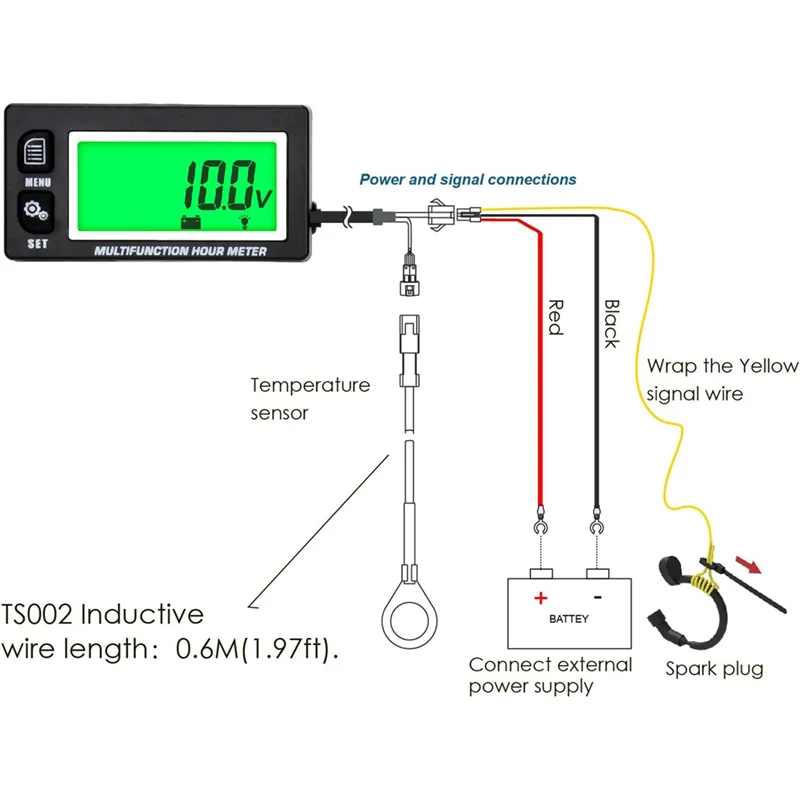 Precise Tachometer Engine Thermometer Replaceable Clock For Motorcycle ATV Marine Boat Engines