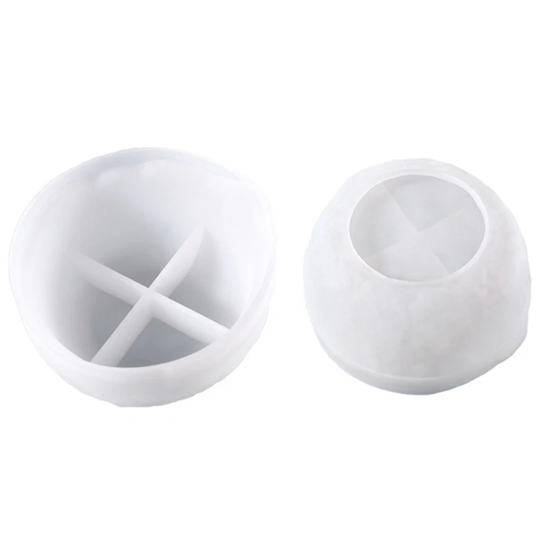 1 Piece Resin Silicone Mould Casting Mould Tray Moulds Epoxy Silicone Mould Bowl Transparent-White For DIY Tea Tray