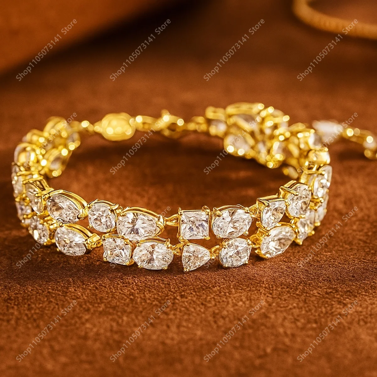 

Сверкающий и очаровательный блестящий браслет, незаменимый для банкетов и вечеринок, элитные украшения - подарок на день рождения