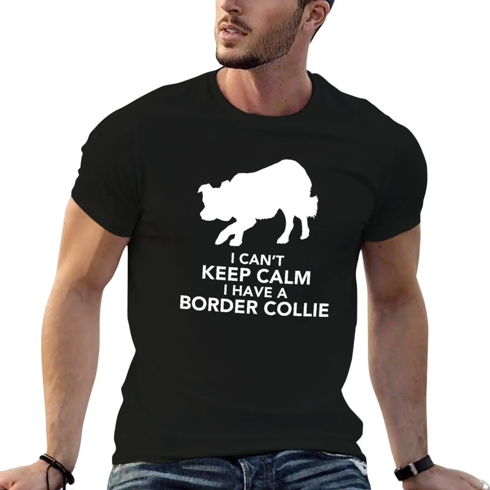 

Collie T-Shirt cotton tshirt 100% black cotton t-shirt plain for man package T-Shirt