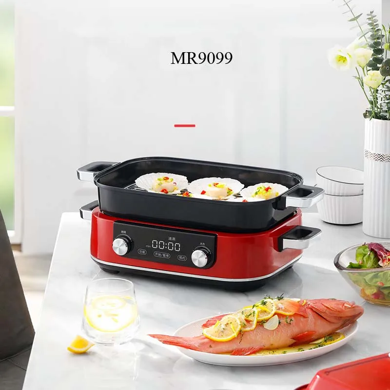 Morphy Richards MR9099 Multicooker Electric Hot Pot Multi-function Barbecue Skillet Grill Slow Cooker 5L 1600W Home Appliance