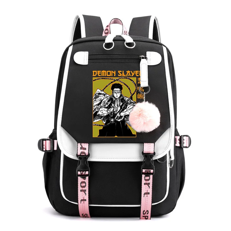 New Anime Himejima Gyoumei Backpack Teenage Fashion Street Anime Backpack High Quality USB Zipper Backpacks