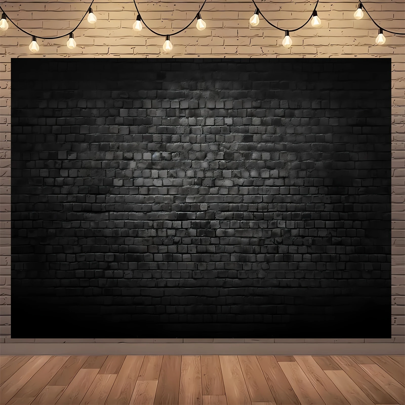 Black brick wall photography background Brick background Retro theme stone brick background birthday party