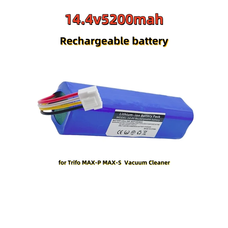 14.4V 14.8V 5200mAh Large Capacity 18650 4S2P Li-ion Battery for Vacuum cleaner robot battery Trifo MAX-P MAX-S Vacuum Cleaner B