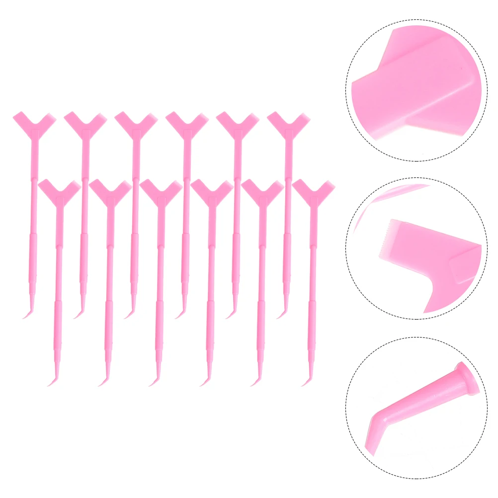 

12pcs Brush Reusable Y-Shaped Eyelash Separator Tool For Perm Grafted Eyelashes Perm Separator Lash Brush Lash Lift Tools