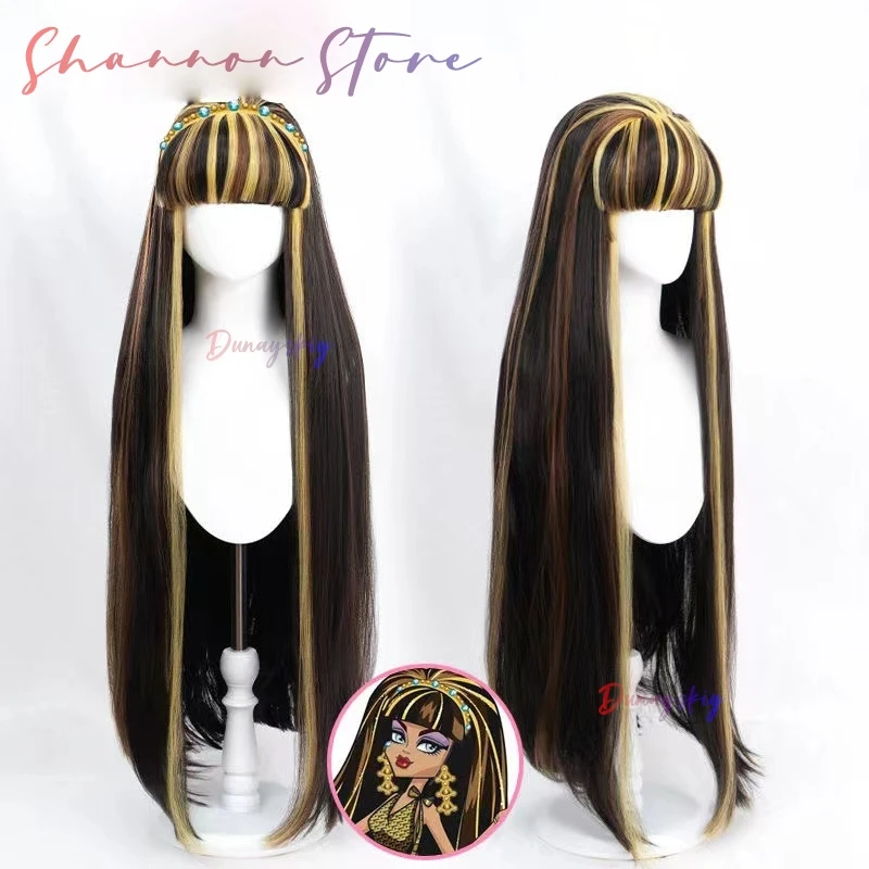 Monster Cleo De Nile Cosplay Perücke Langes Haar Requisiten High Movie Frau Rollenspiel Leistung Halloween Weihnachten Karneval