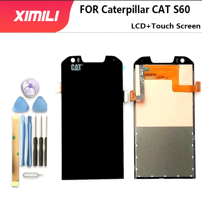 Original For Caterpillar CAT S60 LCD Display Touch Screen Digitizer Assembly Phone Parts For Caterpillar CAT S 60 Screen LCD