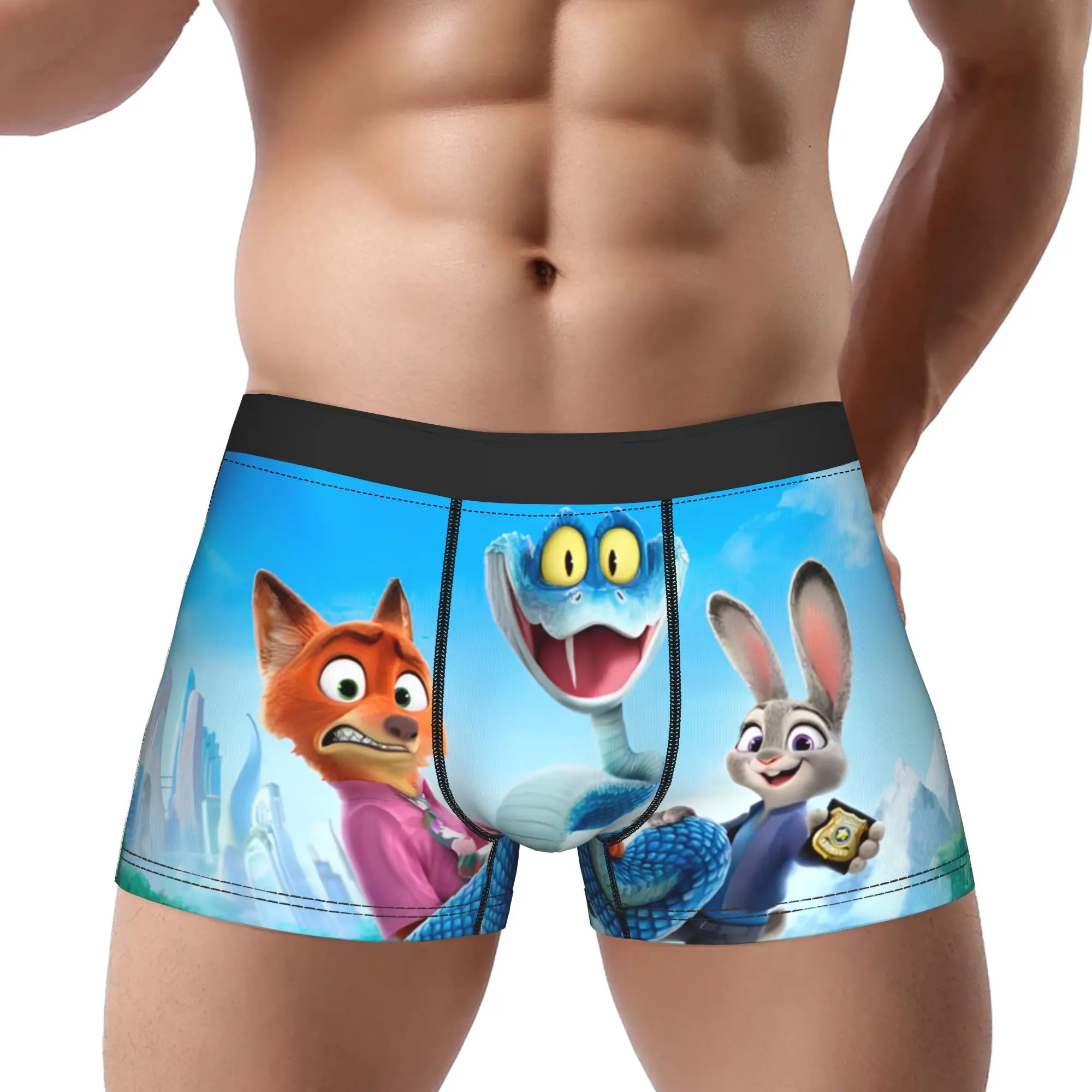 

1 шт. Трусы-шорты мужские Nick and Judy Gary Zootopia, дышащие, для дома