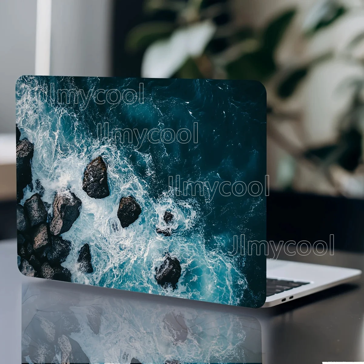 Autocollant pour ordinateur portable en vinyle, motif récif marin, 2 pièces/ensemble, résistant aux rayures, autocollant universel pour netbook, bricolage artistique