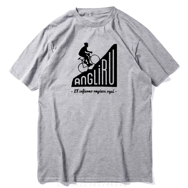 Angliru climb _quot_El infierno empieza aquí_quot_ cycling Vuelta Espa?a T-shirt oversized mens graphic t-shirts