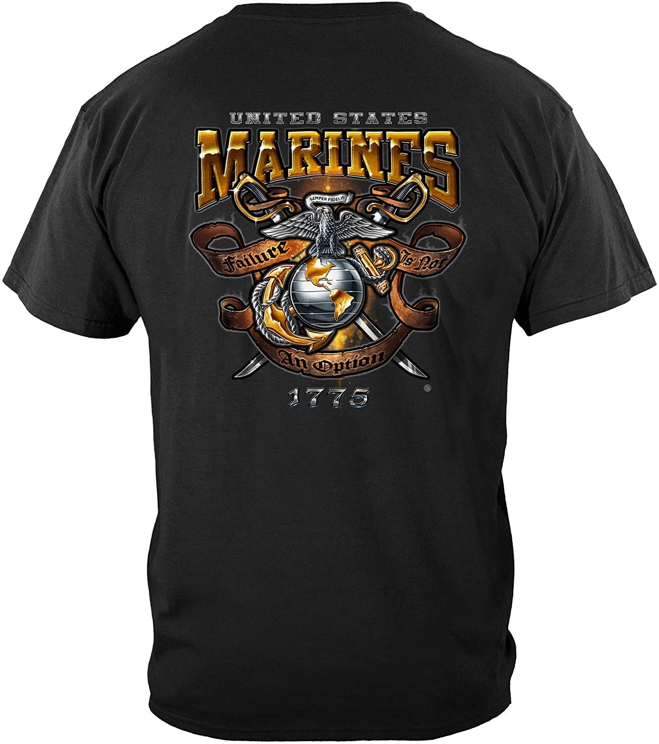 US Marines Corps T-Shirt 100% Cotton O-Neck Summer Short Sleeve Casual Mens T-shirt Size S-3XL