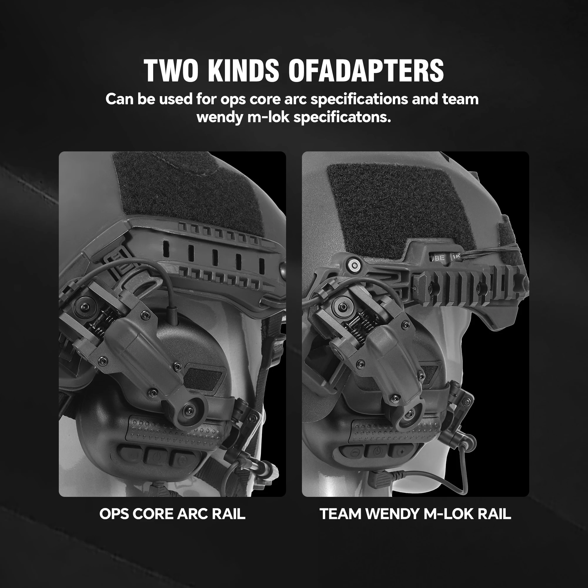 سماعة رأس ARM NEXT F30 التكتيكية للرماية بخاصية إلغاء الضوضاء النشطة - حماية الأذن للرماية العسكرية والصيد