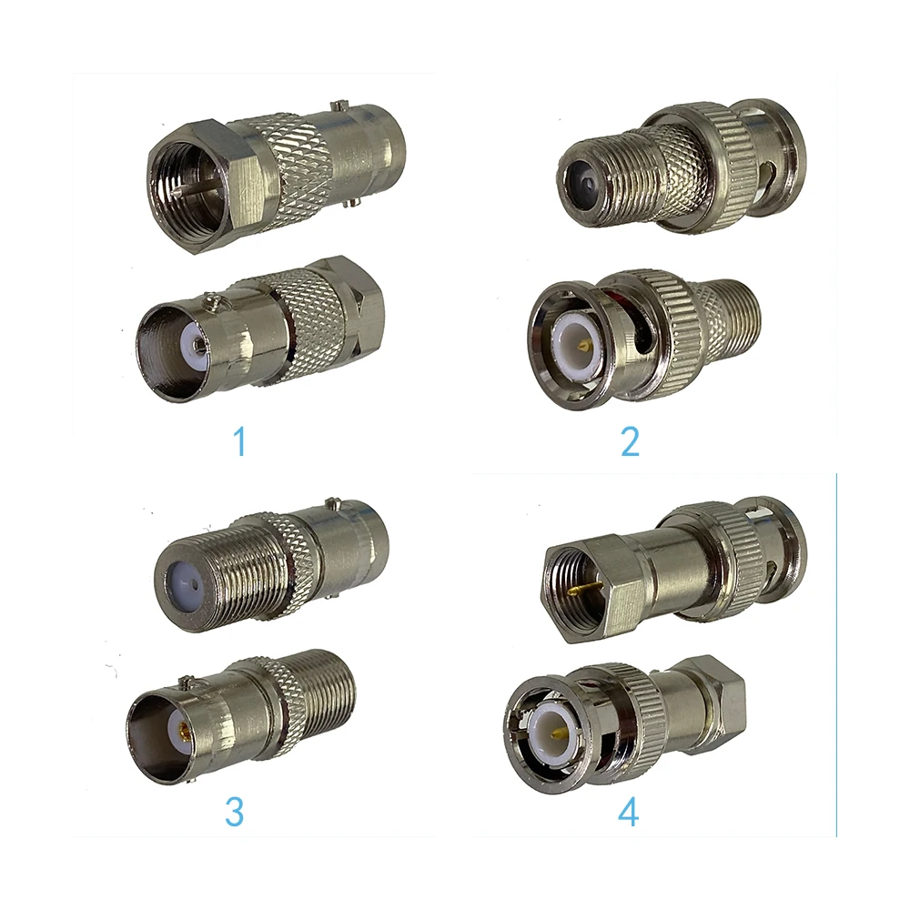 1pcs Connector Adapter BNC to F TV Male Plug & Female Jack RF Coaxial Converter Wire Terminals 50ohm New