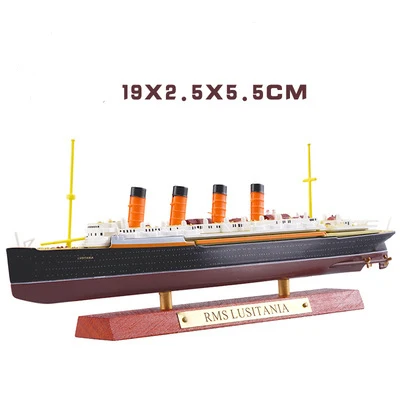 RMS TITANIC LUSITANIA MAURETANIA NORMANDIE, crucero británico de francia, modelo Atlas, juguetes de barco fundido a presión, 1:1250