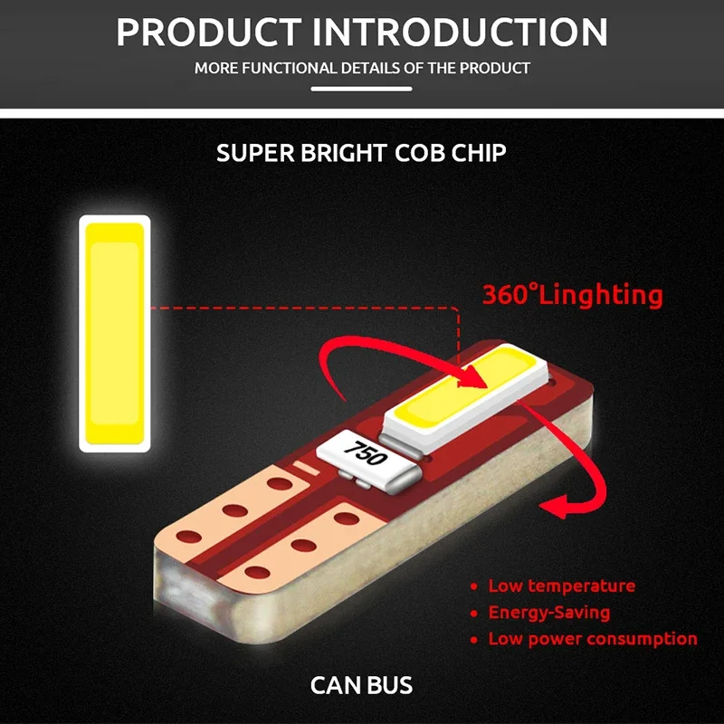 50/100 Pcs T5 2SMD Led Bulb W3W W1.2W Led Canbus For Air Conditioner Button Light Instrument LED Dashboard Warning Indicator