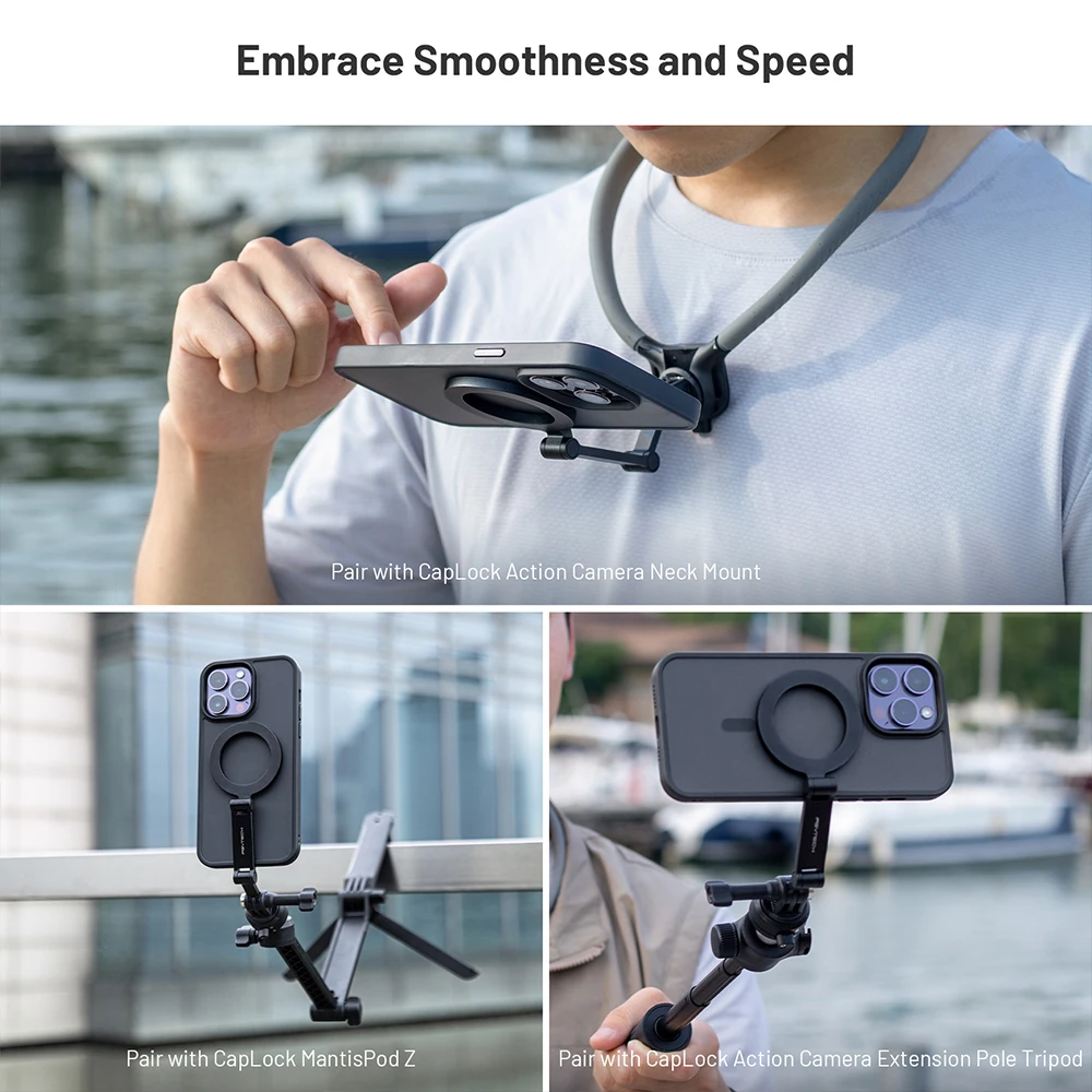 PGYTECH CapLock Magnetic Smartphone Neck Mount For Gopro/Insta360/DJI Action Camera