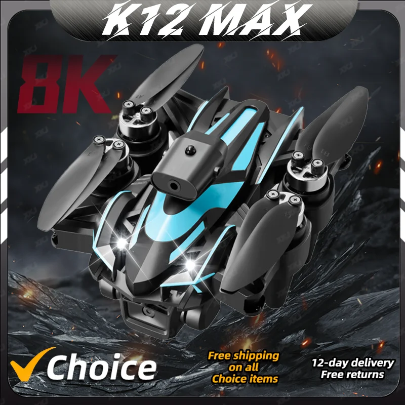 New K12MAX Drone 8k Brushless Motor HD Camera Obstacle Avoidance Aerial Photography Optical Flow Foldable Quadcopter Sell Apron