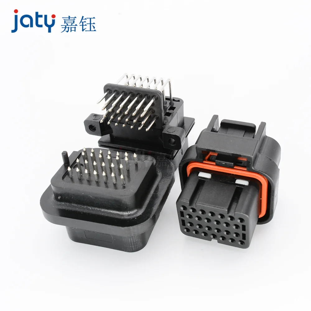 1set 26-pin 4 Card slots 3-1437290-8/9-6437287-9 AMP Car harness plate end plug ECU Male/Female Waterproof Connector 6437418-1