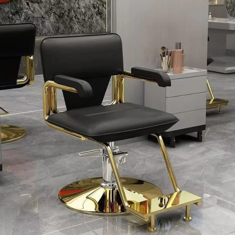 

Luxury Vintage Barber Chair Commercial Salon Supplies Shampoo Hair Barber Chair Tray Swivel European Commercial Furniture